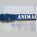 Animal Liberation - Human Liberation  textilná šnúrka na krk ( kľúče ) materiál 100% polyester